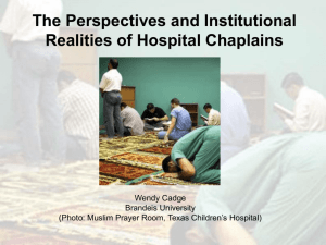 Religion and Spirituality in Hospitals: An