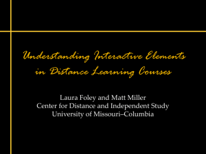 Understanding Interactive Elements in Distance Learning Courses