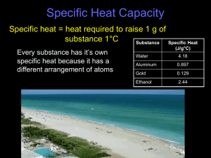Specific Heat Capacity (specific heat)