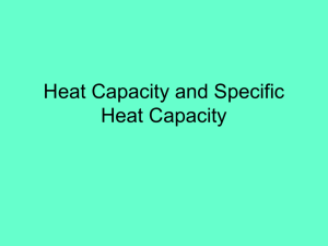 Heat Capacity and Specific Heat Capacity