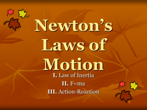 Newton*s Laws of Motion
