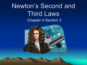 Newton*s Second and Third Laws