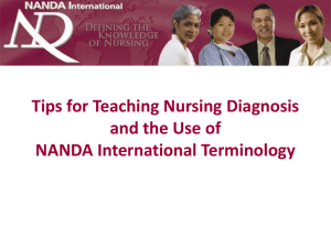 Tips for Teaching Nursing Diagnosis and the Use of NANDA