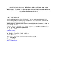 White Paper on Inclusion of Students with Disabilities in Nursing