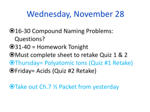 7.3 Using Chem Formulas - Effingham County Schools