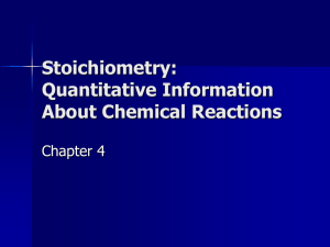 notes ch4 Stoichiometry