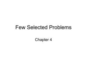 Few Selected Problems
