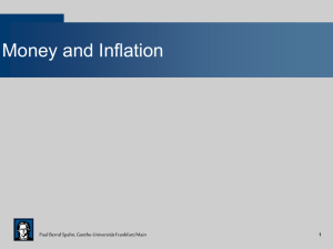Money and Inflation - Goethe