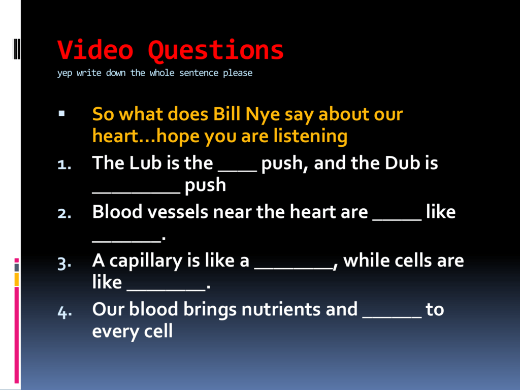 Blood and Circulation - Falcon Science In Bill Nye Respiration Worksheet