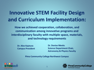 Innovative STEM Facility Design and Curriculum