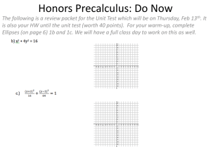 Honors Precalculus: Do Now