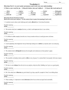 Write in a synonym for each of the words requiring one.