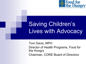 Saving Children's Lives with Advocacy