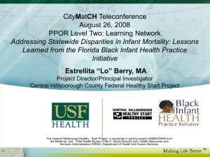Lessons Learned from the Florida Black Infant Health Practice Initiative