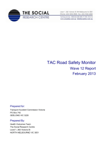 2012 Road Safety Monitor Transport Accident Commission TAC