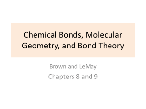 Chemical Bonds, Molecular Geometry, and Bond - APchem-MCC