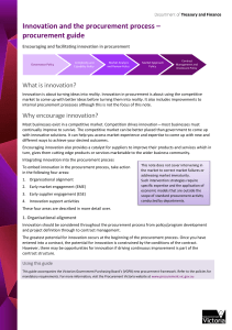 Guide to building innovation into the procurement process