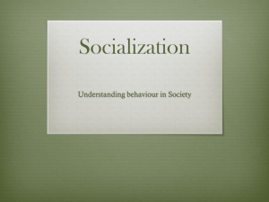 Introductin to Socialization