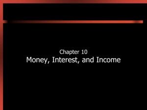 Money, Interest and Income