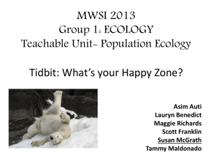 Population Ecology (PowerPoint) Mountain West 2013