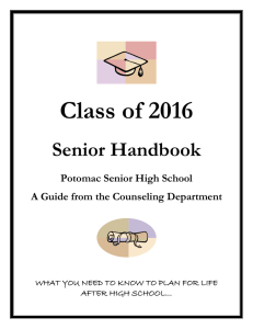 2015 Senior Booklet - Potomac High School