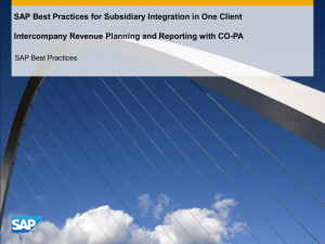 Intercompany Revenue Planning and Reporting