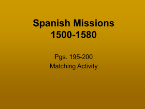Spanish Missions 1500-1580