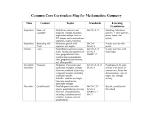 Geometry Curriculum Map-common core standards