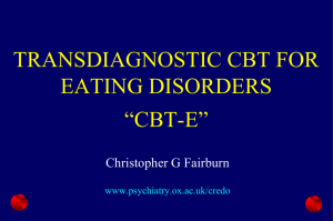 CBT FOR EATING DISORDERS