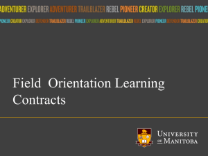 Learning Contract - University of Manitoba