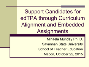 Support Candidates for edTPA through Curriculum Alignment and