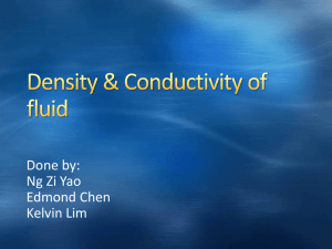 Density & Conductivity of fluid