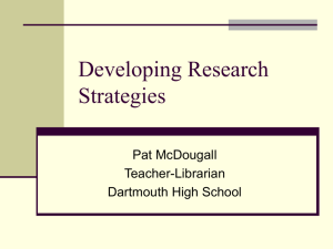 Developing Research - Dartmouth High School