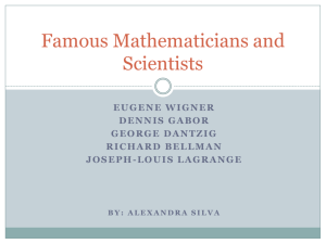 Famous Mathematicians and Scientists