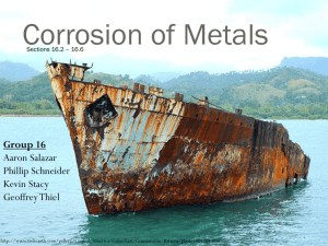 Corrosion of metals - Artie McFerrin Chemical Engineering
