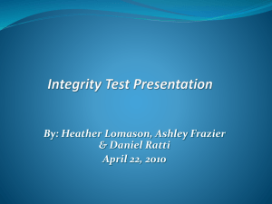 Overt or Personality-based Integrity Tests