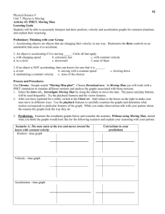 #2 #2 Physical Science 9 Unit 7: Physics is Moving Activity #2: PHET