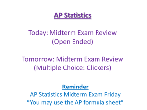 AP Statistics Midterm Exam Details