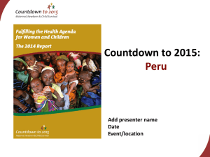 Peru - Countdown to 2015