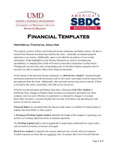 Financial Templates Instructions June-14