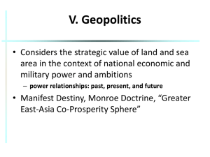 V. Geopolitics