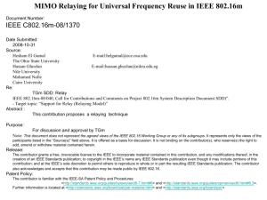 MIMO Relaying for Universal Frequency Reuse in IEEE 802.16m