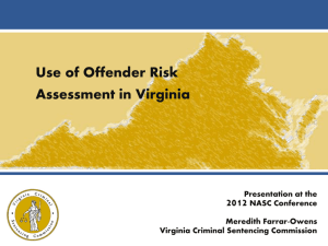 Use of Risk Assessment in Virginia