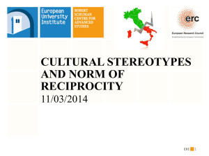 cultural stereotypes and norm of reciprocity
