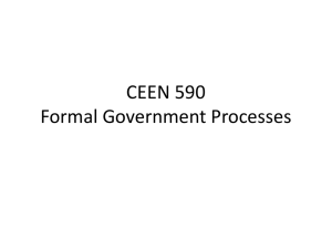 CEEN 590 Formal Government Processes