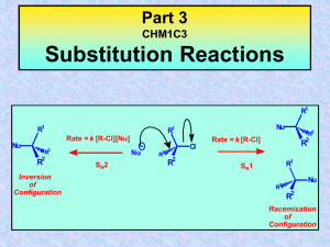 Substitution Reactions: Mechanisms