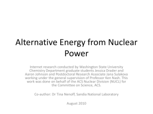 Alternative Energy from Nuclear Power