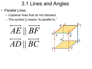 3.1 Lines and Angles