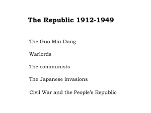 China1911-1949 - CLIO History Journal