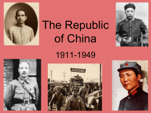 The Republic of China Powerpoint Notes